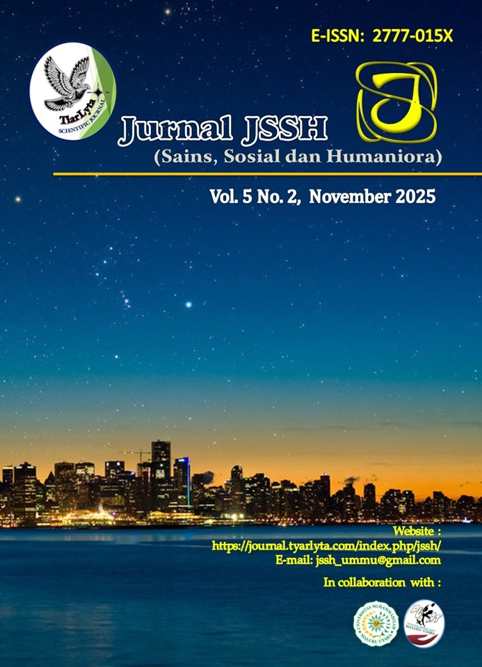 					View Vol. 5 No. 2 (2025): JSSH : Jurnal Sains, Sosial dan Humaniora
				